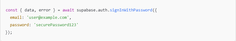 Sign In (Email & Password)