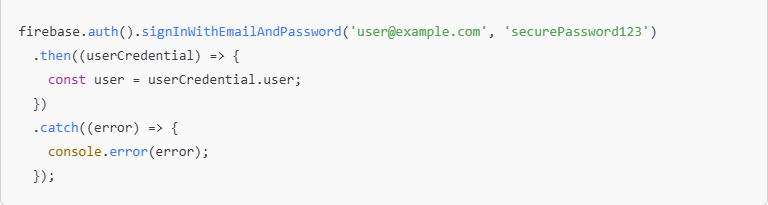 Sign In (Email & Password)