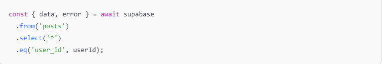 Using JavaScript with Supabase client: 