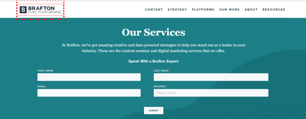 Brafton Service page