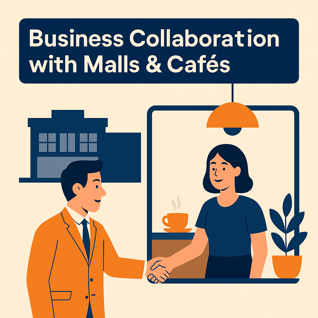 Collaborate with Malls & Cafés