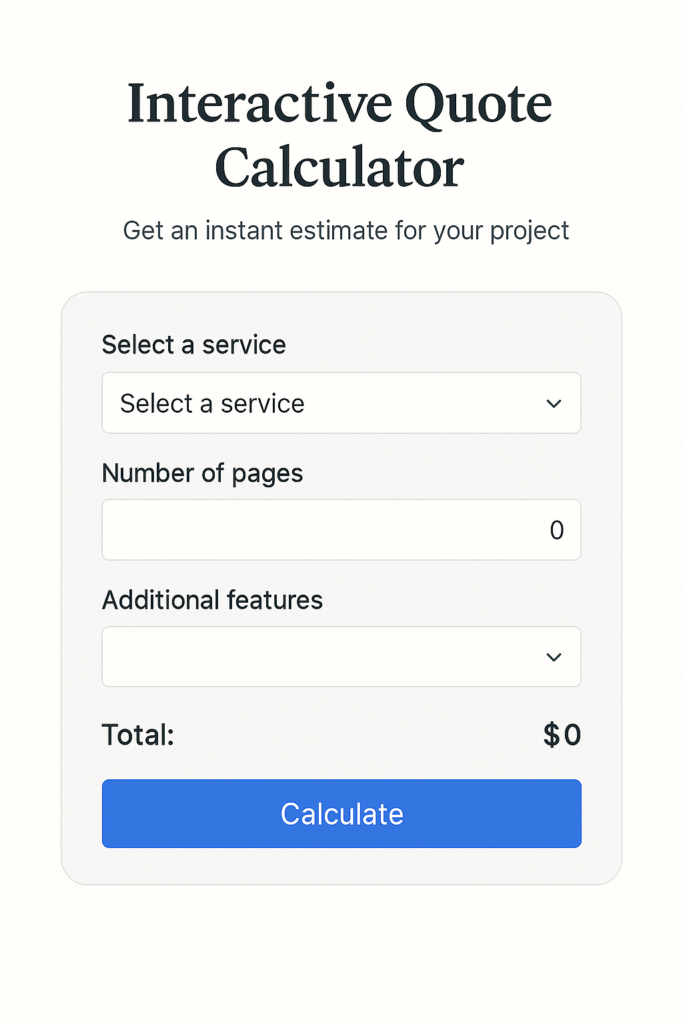 Interactive Quote Calculator