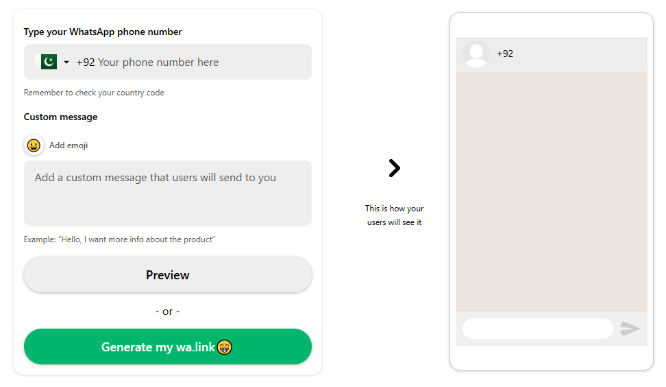 create wattsapp link 