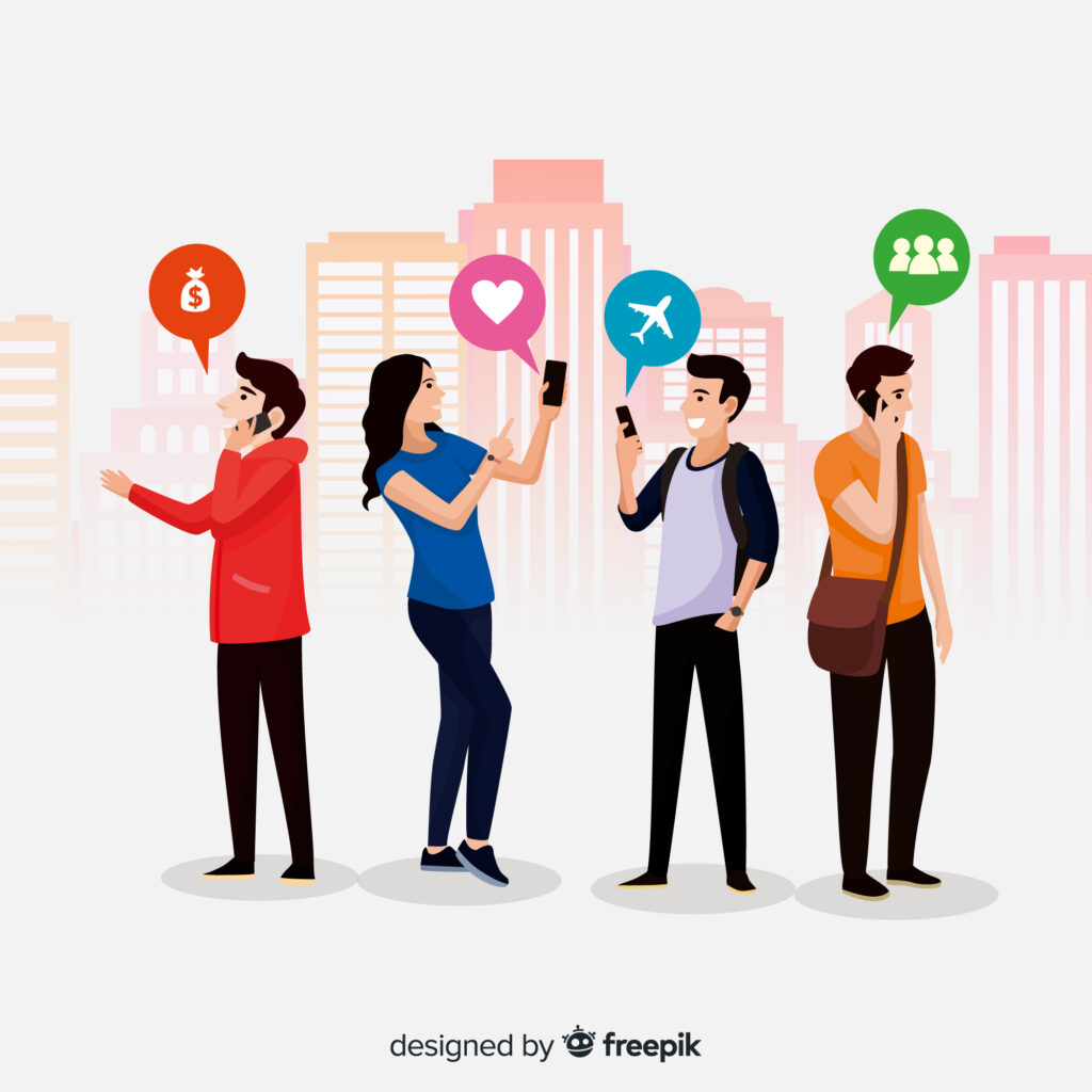 overlooking mobile users