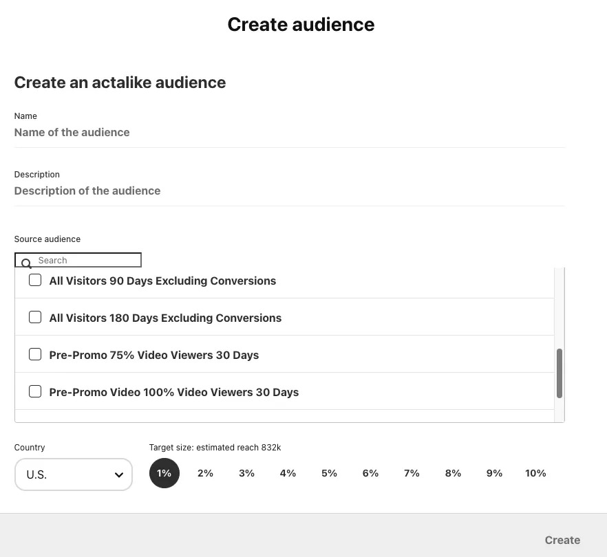 Pinterest Actalike Audience