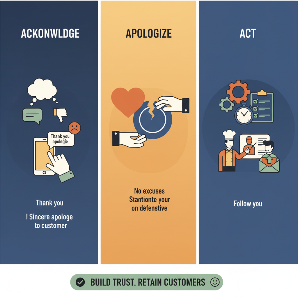 Acknowledge, Apologize, and Act